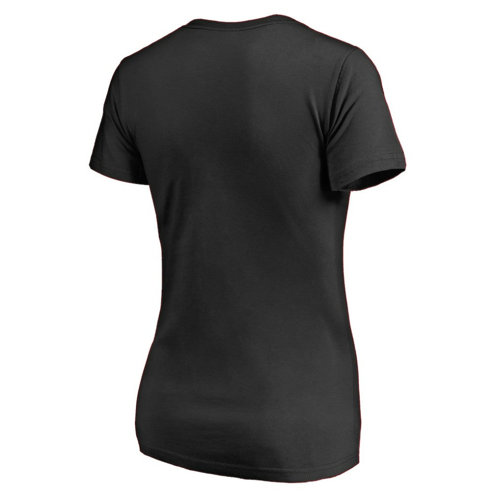 Los Angeles Kings Women's Splatter Logo V-Neck T-Shirt On Sale