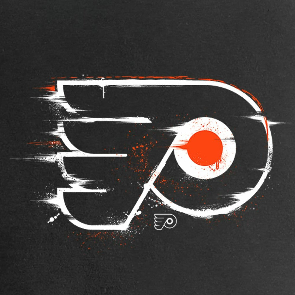 Philadelphia Flyers Women's Splatter Logo V-Neck T-Shirt For Sale