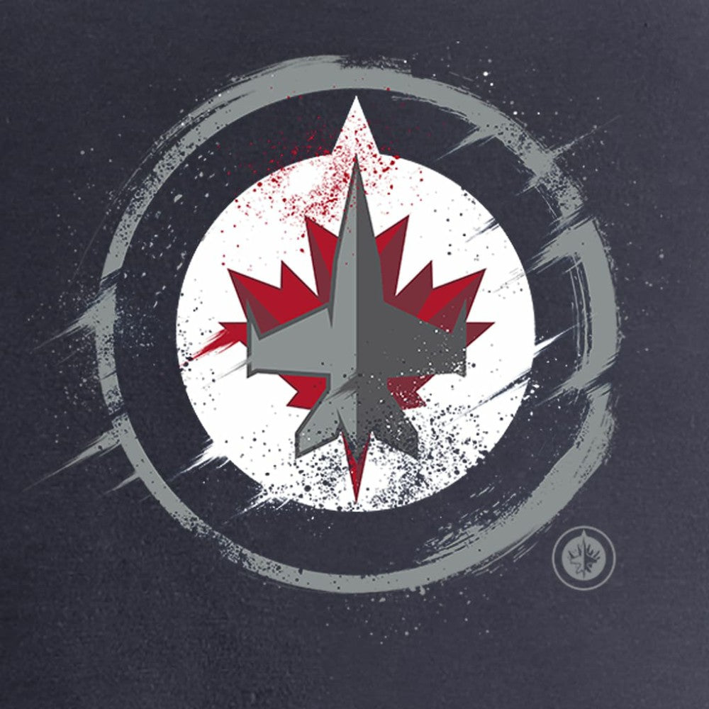 Winnipeg Jets Women's Splatter Logo V-Neck T-Shirt Sale