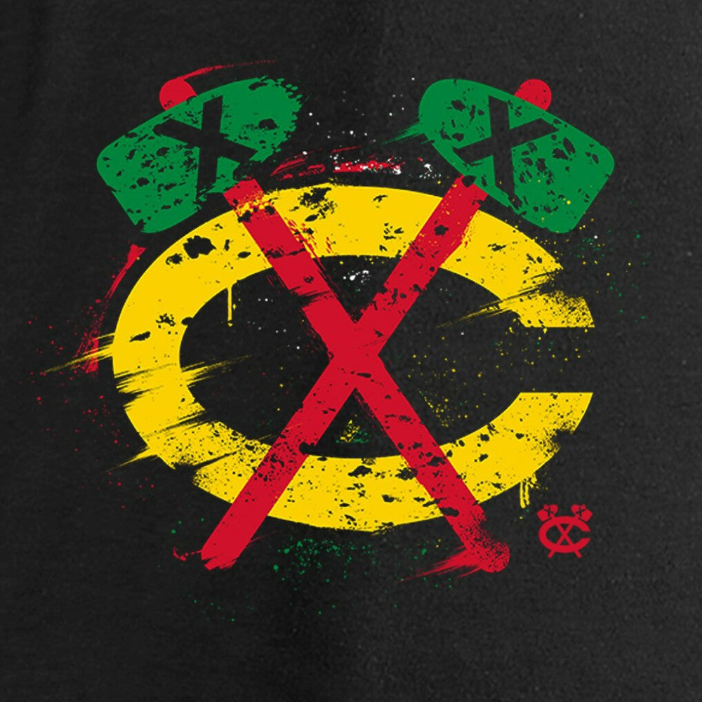 Chicago Blackhawks Women's Splatter Logo V-Neck Long Sleeve T-Shirt Discount