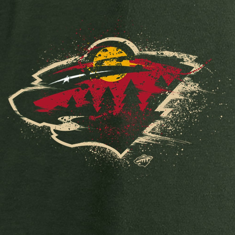 Minnesota Wild Women's Splatter Logo V-Neck Long Sleeve T-Shirt Discount