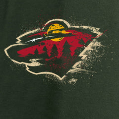 Minnesota Wild Women's Splatter Logo V-Neck Long Sleeve T-Shirt Discount