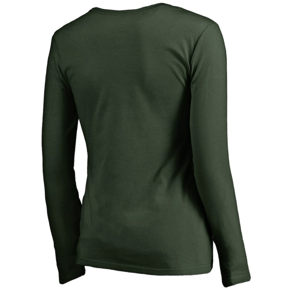 Minnesota Wild Women's Splatter Logo V-Neck Long Sleeve T-Shirt Discount