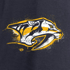 Nashville Predators Women's Splatter Logo V-Neck Long Sleeve T-Shirt For Sale