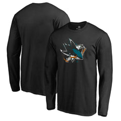 San Jose Sharks Splatter Logo Long Sleeve T-Shirt Outlet