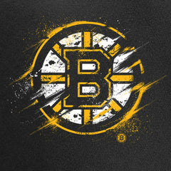 Boston Bruins Splatter Logo Pullover Hoodie Outlet