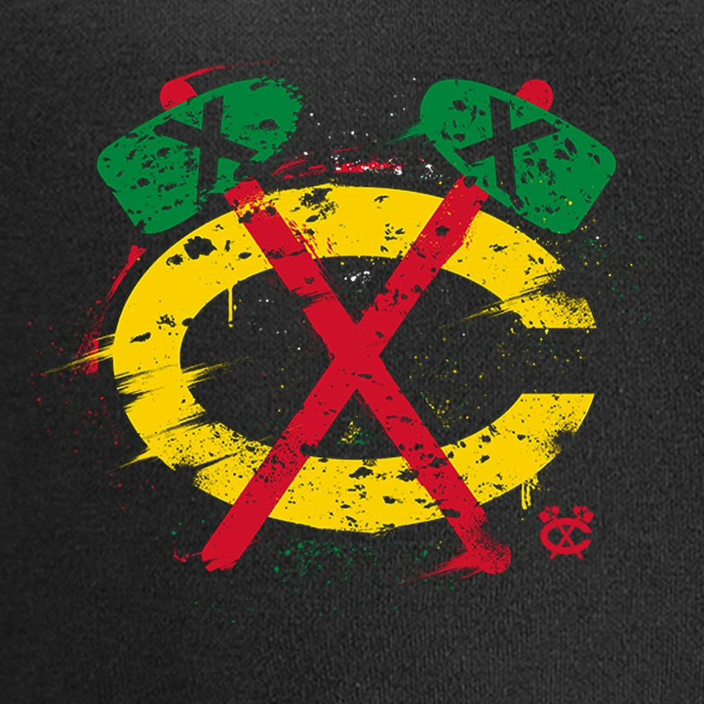 Chicago Blackhawks Splatter Logo Pullover Hoodie Discount