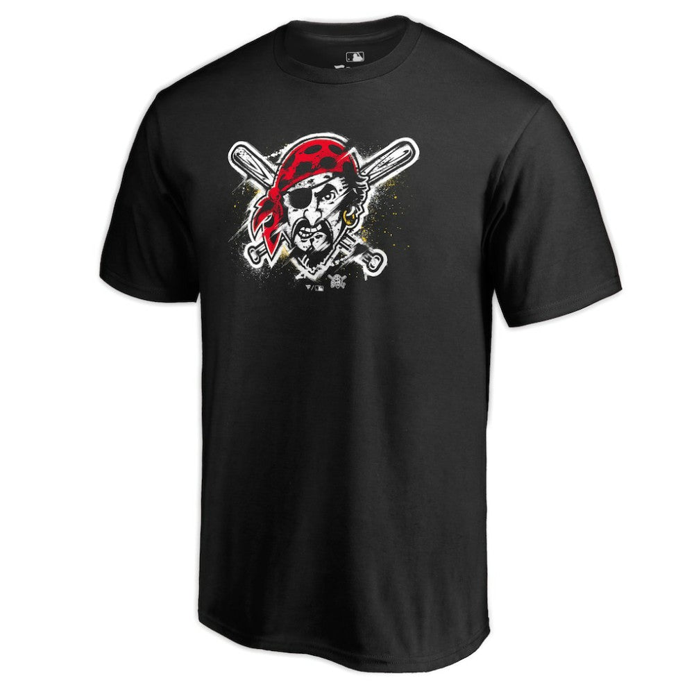 Pittsburgh Pirates Splatter Logo T-Shirt | MLB For sale