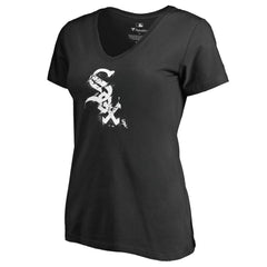 Chicago White Sox Women's Splatter Logo V-Neck T-Shirt | MLB Discount