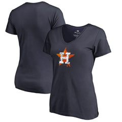 Houston Astros Women's Splatter Logo V-Neck T-Shirt | MLB For sale