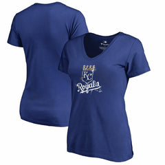 Kansas City Royals Women's Splatter Logo V-Neck T-Shirt | MLB Sale