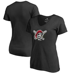 Pittsburgh Pirates Women's Splatter Logo V-Neck T-Shirt | MLB Online