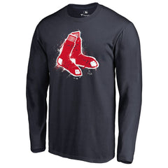 Boston Red Sox Splatter Logo Long Sleeve T-Shirt | MLB Discount