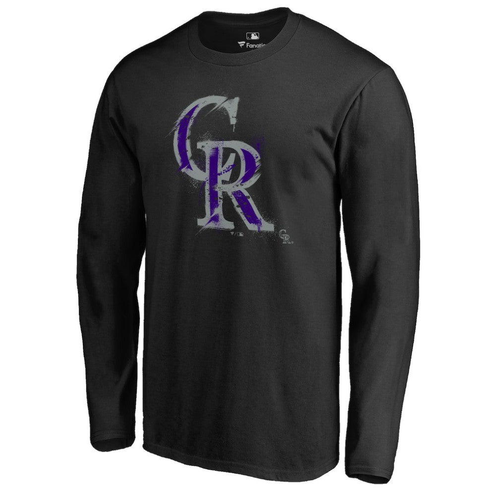 Colorado Rockies Splatter Logo Long Sleeve T-Shirt | MLB US