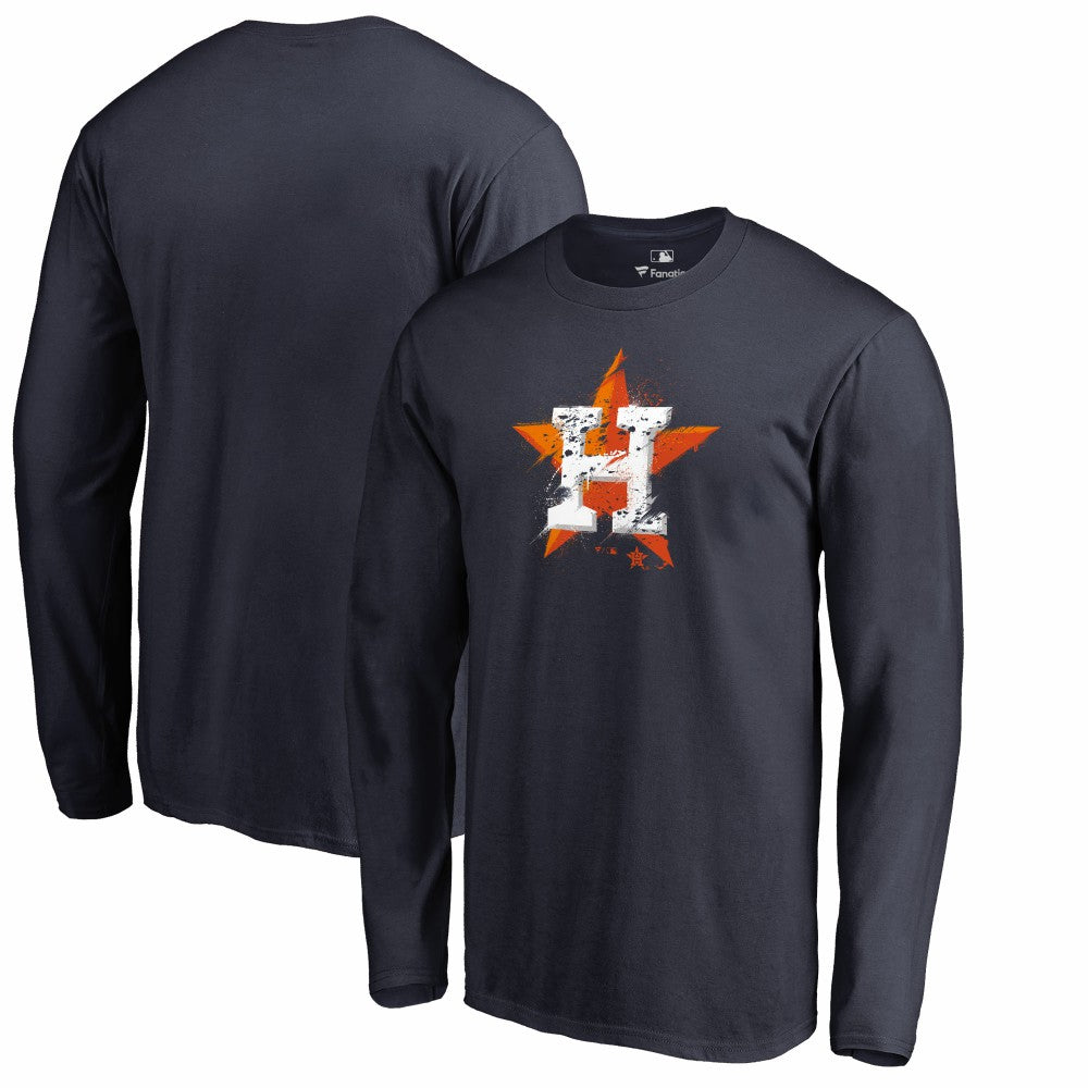 Houston Astros Splatter Logo Long Sleeve T-Shirt | MLB Shop