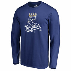 Kansas City Royals Splatter Logo Long Sleeve T-Shirt | MLB New