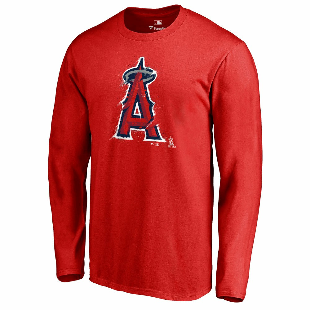 Los Angeles Angels Splatter Logo Long Sleeve T-Shirt | MLB Discount