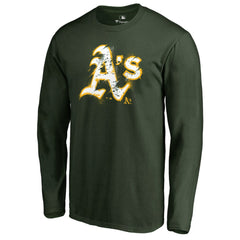 Athletics Splatter Logo Long Sleeve T-Shirt | MLB Shop
