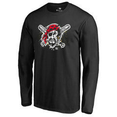 Pittsburgh Pirates Splatter Logo Long Sleeve T-Shirt | MLB Online