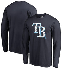 Tampa Bay Rays Splatter Logo Long Sleeve T-Shirt | MLB On Sale