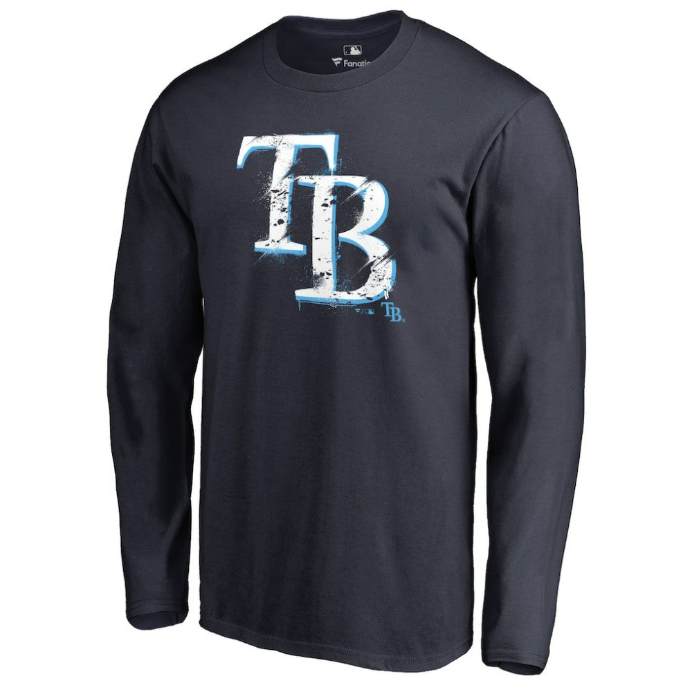 Tampa Bay Rays Splatter Logo Long Sleeve T-Shirt | MLB On Sale