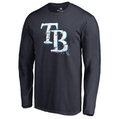 Tampa Bay Rays Splatter Logo Long Sleeve T-Shirt | MLB On Sale