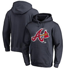 Atlanta Braves Splatter Logo Pullover Hoodie | MLB Discount