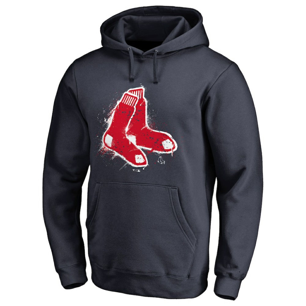 Boston Red Sox Splatter Logo Pullover Hoodie | MLB New