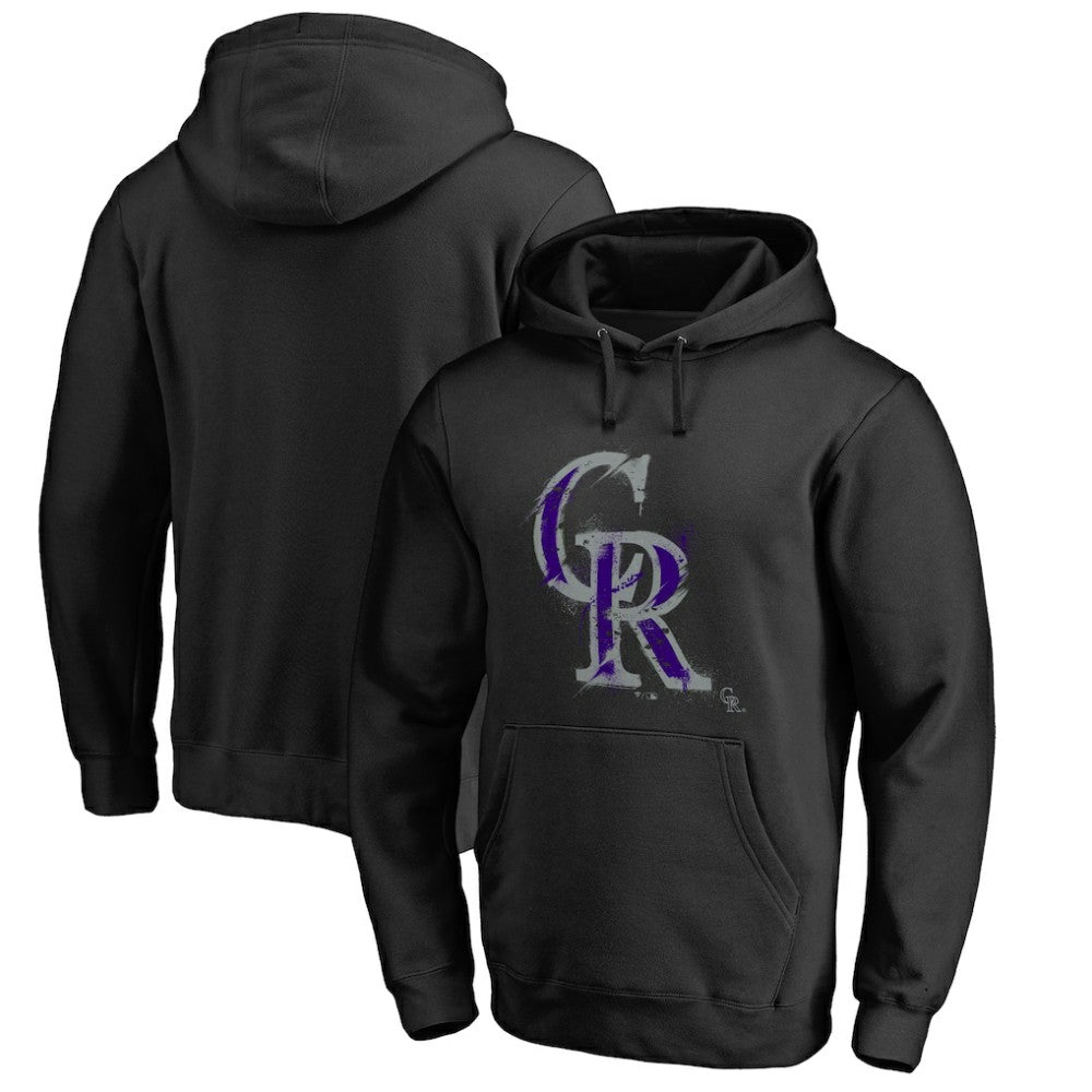 Colorado Rockies Splatter Logo Pullover Hoodie | MLB New
