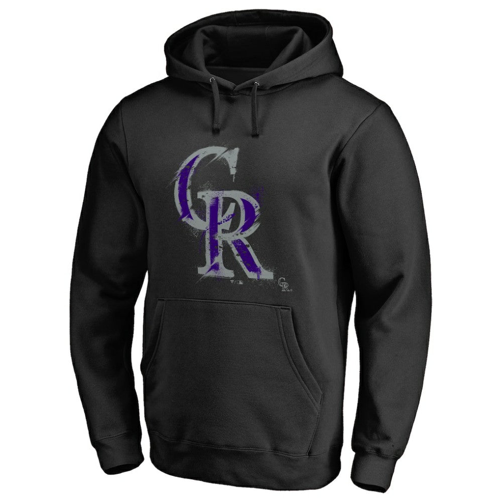 Colorado Rockies Splatter Logo Pullover Hoodie | MLB New