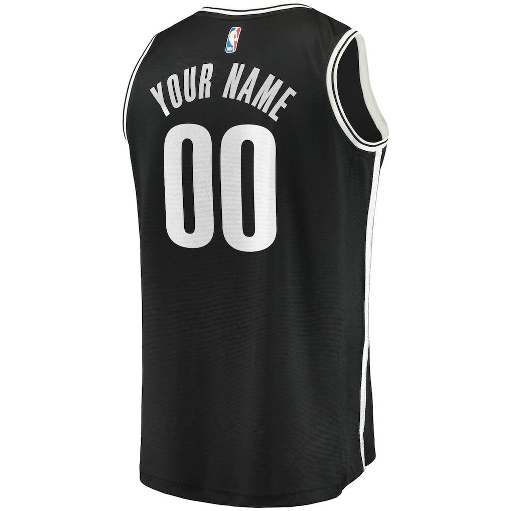 Brooklyn Nets Fast Break Custom Replica Jersey Black Discount