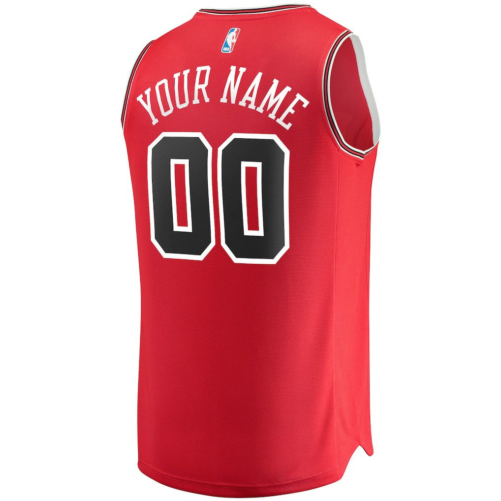 Chicago Bulls Fast Break Custom Replica Jersey Red sale Discount