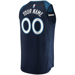 Minnesota Timberwolves Fast Break Custom Replica Jersey Navy Online