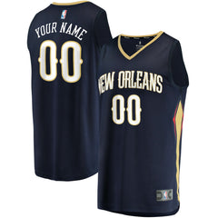 New Orleans Pelicans Fast Break Custom Replica Jersey Navy Online