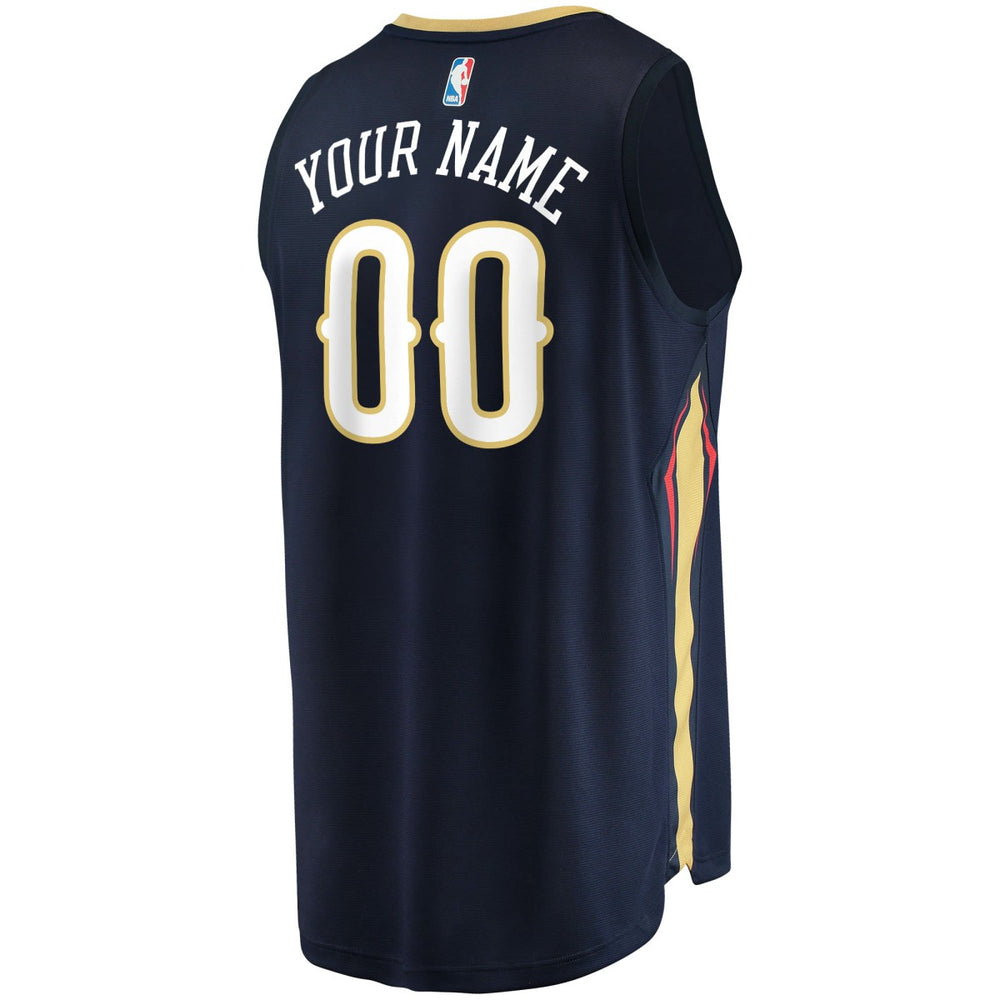 New Orleans Pelicans Fast Break Custom Replica Jersey Navy Online