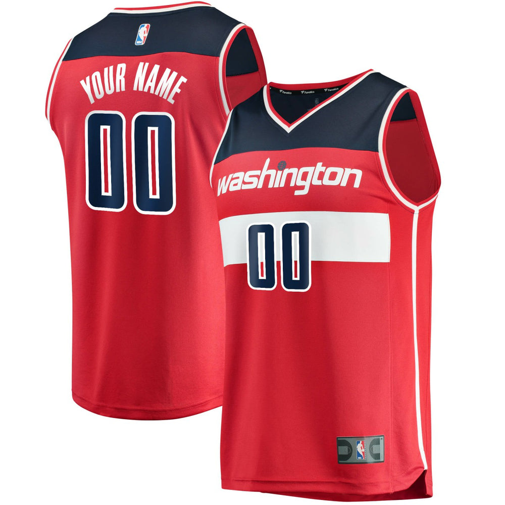 Washington Wizards Fast Break Custom Replica Jersey Red Online