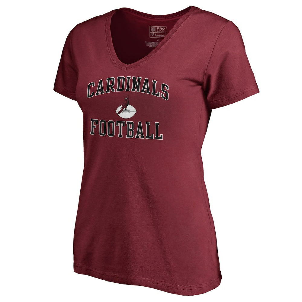 Arizona Cardinals  Women's Vintage Collection Victory Arch V-Neck T-Shirt