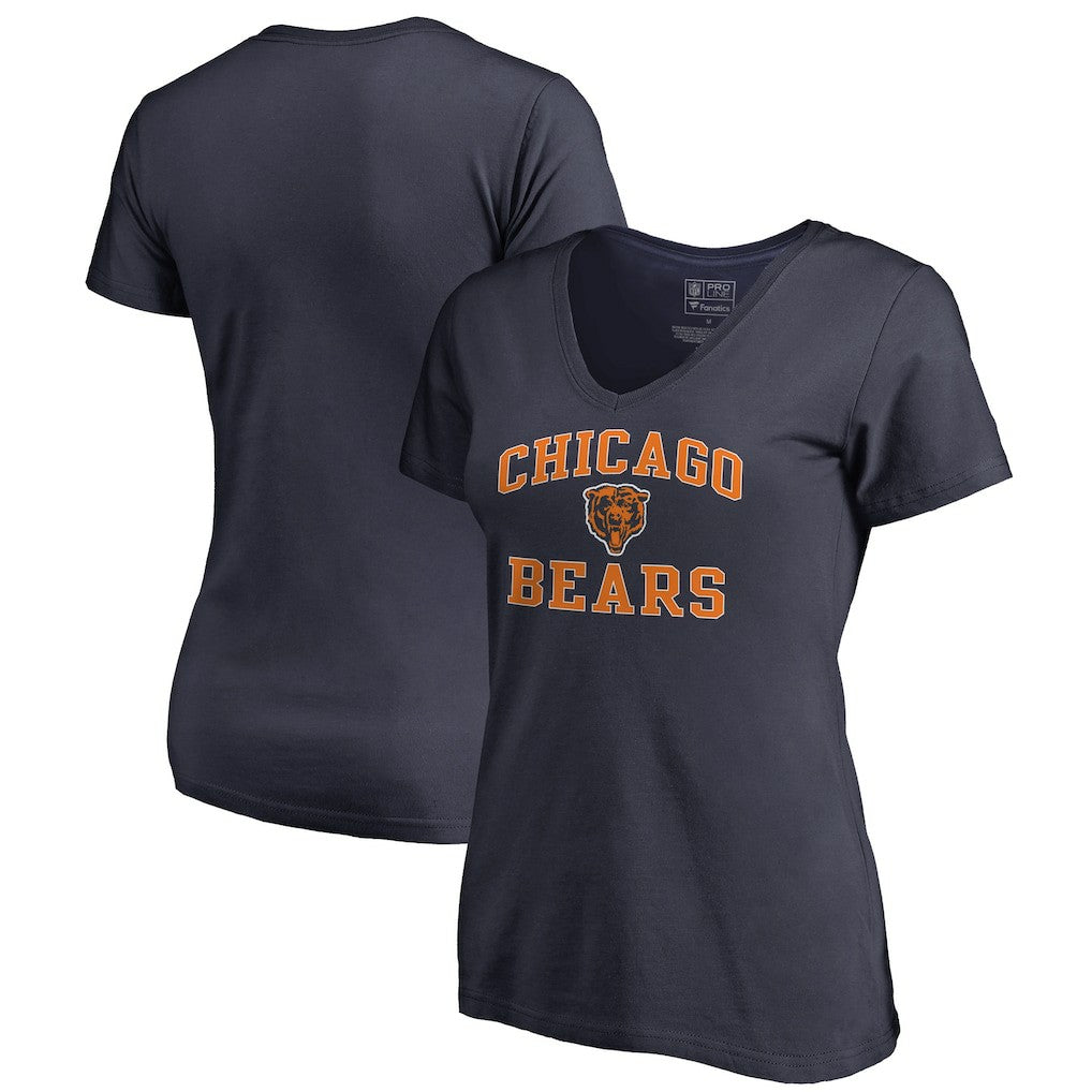 Chicago Bears  Women's Vintage Collection Victory Arch V-Neck T-Shirt