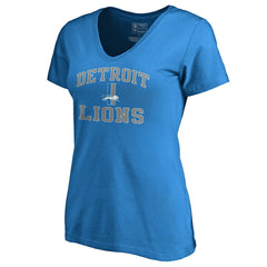 Detroit Lions  Women's Vintage Collection Victory Arch V-Neck T-Shirt
