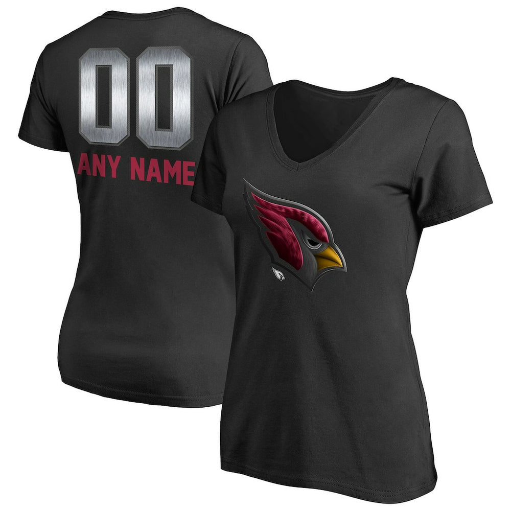 Arizona Cardinals  Women's Personalized Midnight Mascot T-Shirt