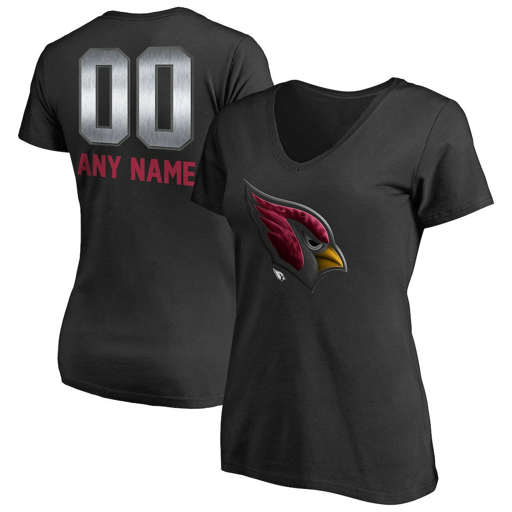 Arizona Cardinals  Women's Personalized Midnight Mascot T-Shirt