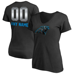 Carolina Panthers  Women's Personalized Midnight Mascot T-Shirt