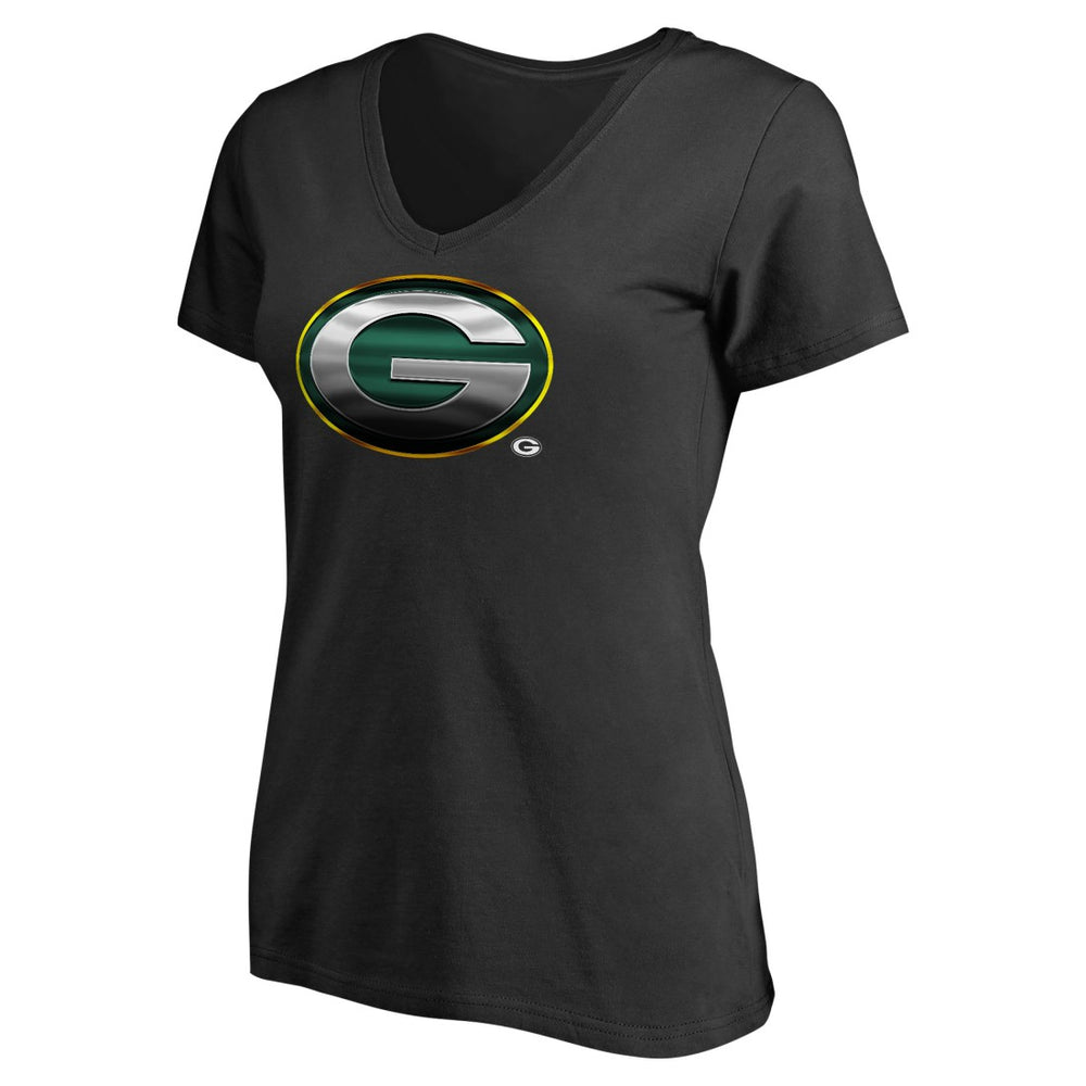 Green Bay Packers  Women's Personalized Midnight Mascot T-Shirt