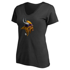 Minnesota Vikings  Women's Personalized Midnight Mascot T-Shirt