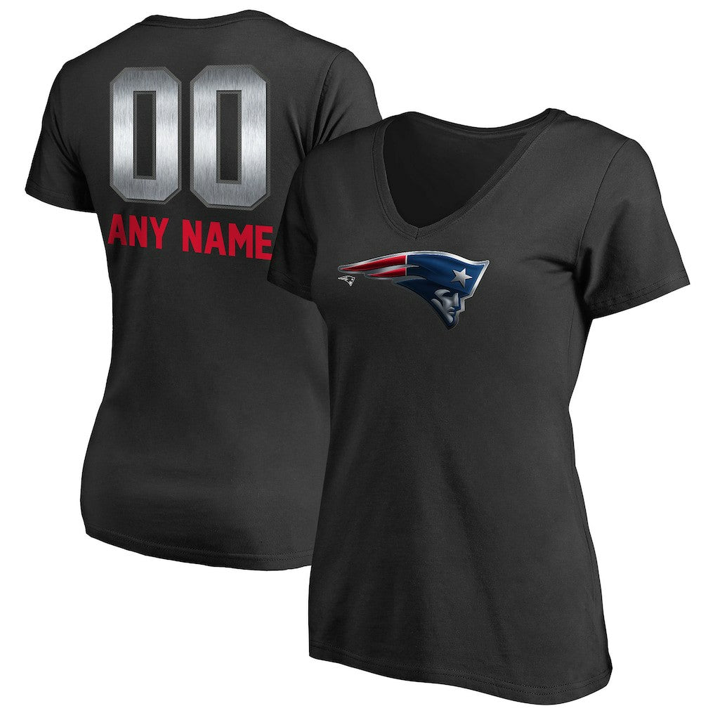 New England Patriots  Women's Personalized Midnight Mascot T-Shirt