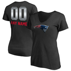 New England Patriots  Women's Personalized Midnight Mascot T-Shirt