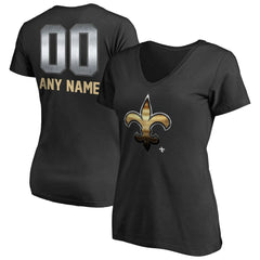 New Orleans Saints  Women's Personalized Midnight Mascot T-Shirt