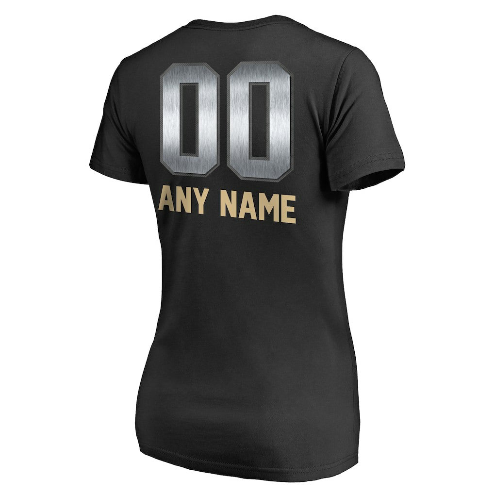 New Orleans Saints  Women's Personalized Midnight Mascot T-Shirt