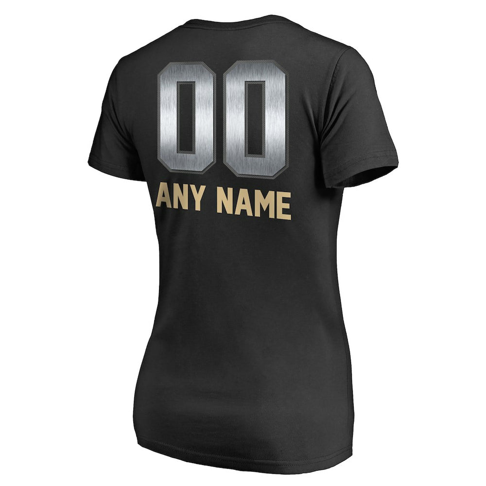 New Orleans Saints  Women's Personalized Midnight Mascot T-Shirt