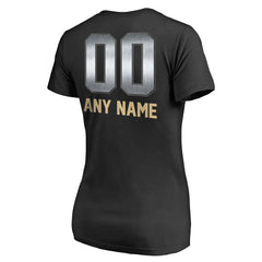New Orleans Saints  Women's Personalized Midnight Mascot T-Shirt